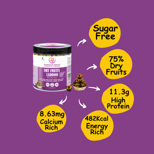 Shealthy You - Dry Fruits Laddoo | 75% Dry Fruits | Sugar Free Laddu | High Protein | Healthy Snacks for Kids, Adults and Elderly alike